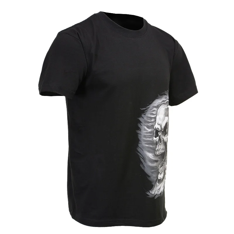 Men's short-sleeve beach tee-Milwaukee Leather MPMH116000 Men's 'Assassin' Double Sided Black T-Shirt