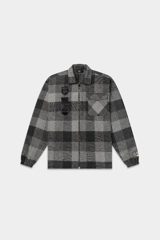 NFL x BALR. Box Flannel Shirt Jet Black