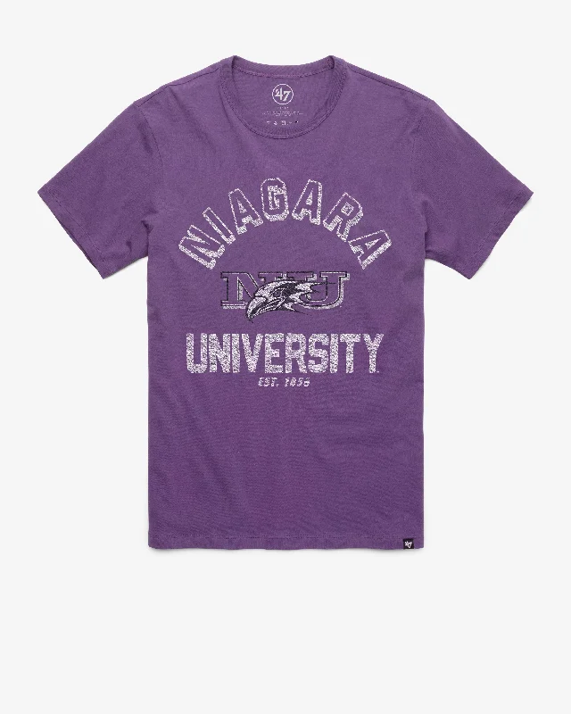 Men's short-sleeve lightweight top-NIAGARA PURPLE EAGLES RETROGRADE '47 FRANKLIN TEE