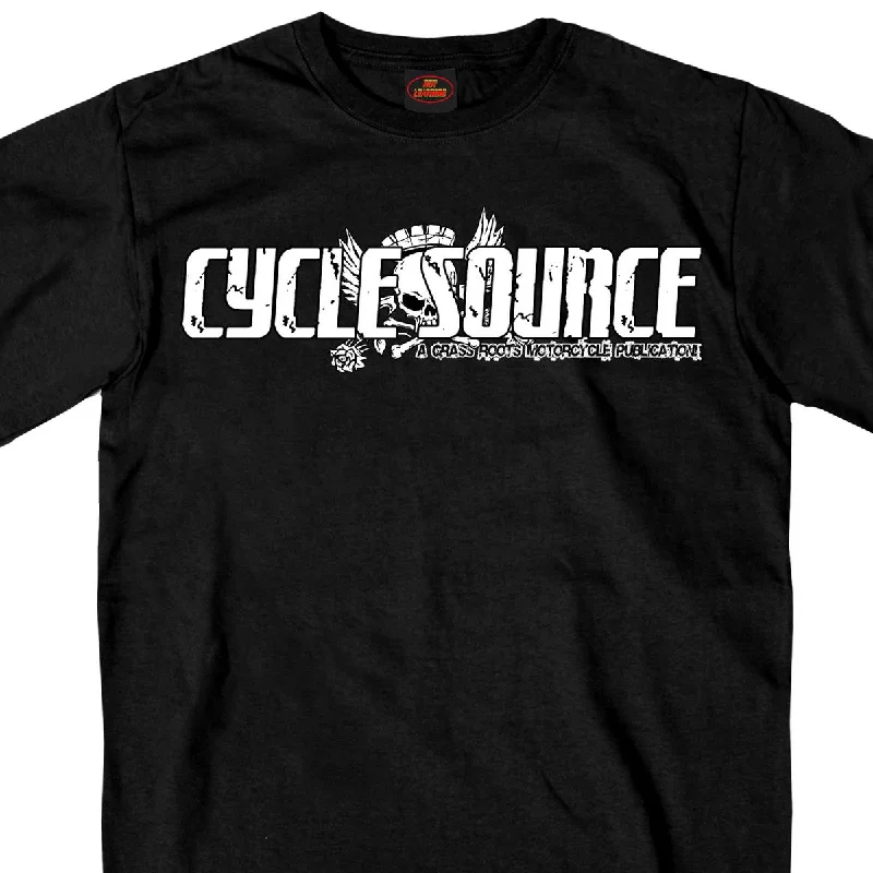 Men's short-sleeve quick-dry top-Official Cycle Source Magazine CSM1008 Men’s Scooter Tramp Black T-Shirt