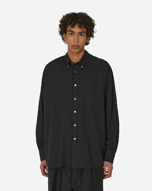 Men's short-sleeve minimalist shirt-Borrowed BD Shirt Black