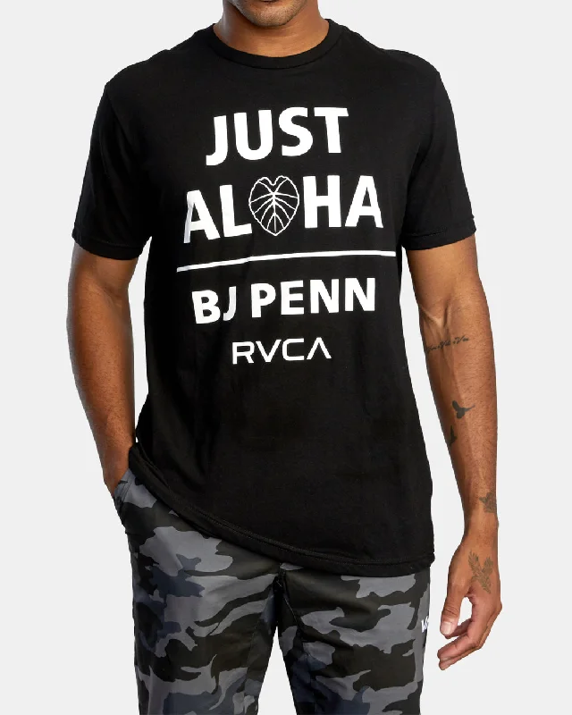 Men's short-sleeve luxury tee-Penn Just Aloha Tee - Black