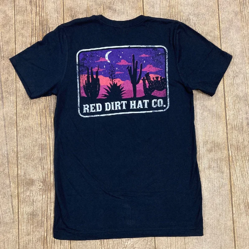 Men's short-sleeve wool blend tee-Red Dirt Hat Co. "Nightfall" T-Shirt in Black