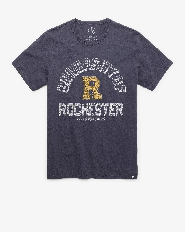 Men's short-sleeve gray casual top-ROCHESTER YELLOWJACKETS RETROGRADE '47 FRANKLIN TEE