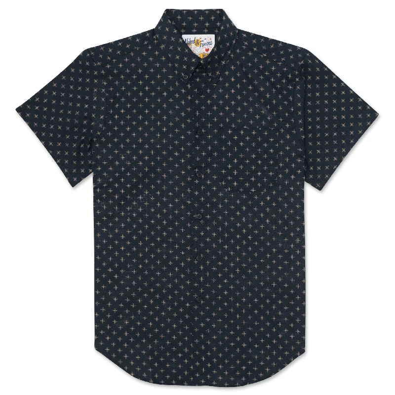 Men's short-sleeve retro shirt-Short Sleeve Easy Shirt - Kimono Plus