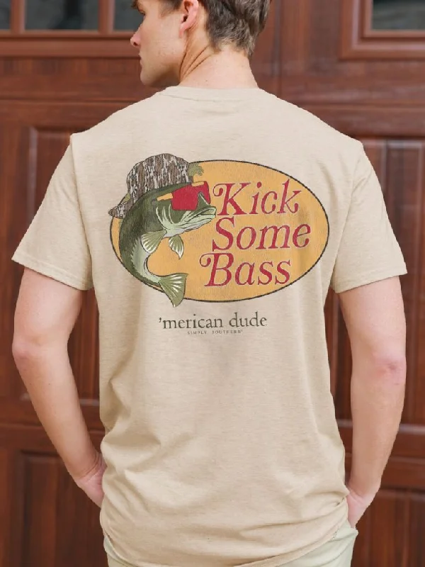 Men's short-sleeve fishing green shirt-Simply Southern Merican Dude Kick Bass Unisex T-Shirt