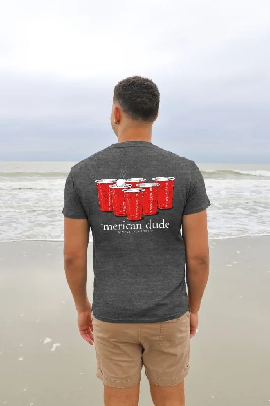 Men's short-sleeve hemp casual shirt-Simply Southern Merican Dude Red Cup Unisex T-Shirt