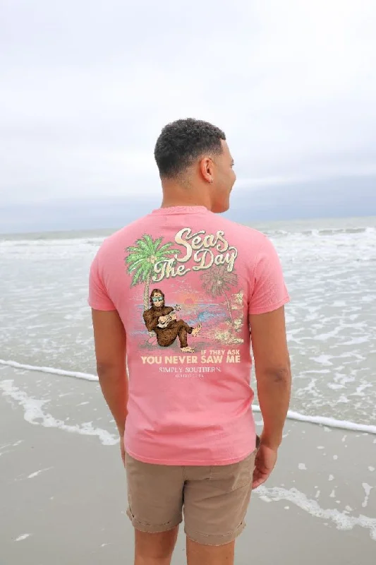 Men's short-sleeve red cotton shirt-Simply Southern Seas Day Unisex T-Shirt