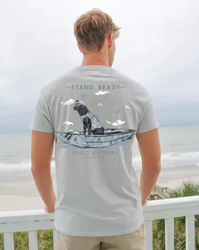 Men's short-sleeve designer shirt-Simply Southern Stand Ready Camo Dog Unisex T-Shirt