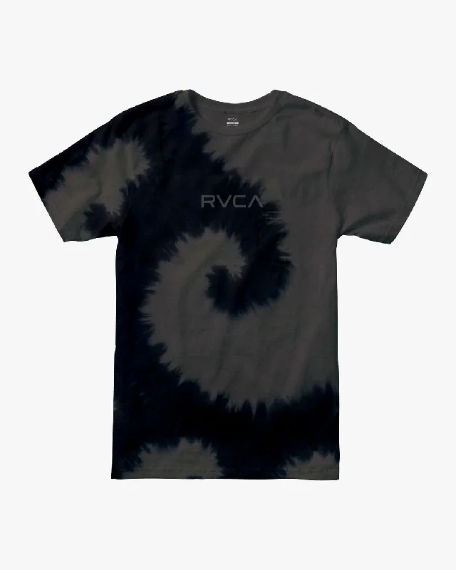 Men's short-sleeve sporty red top-Small RVCA Tie-Dye Tee - Black Tie Dye