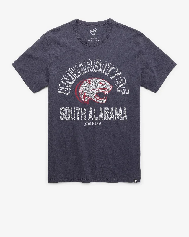 Men's short-sleeve party yellow tee-SOUTH ALABAMA JAGUARS RETROGRADE '47 FRANKLIN TEE