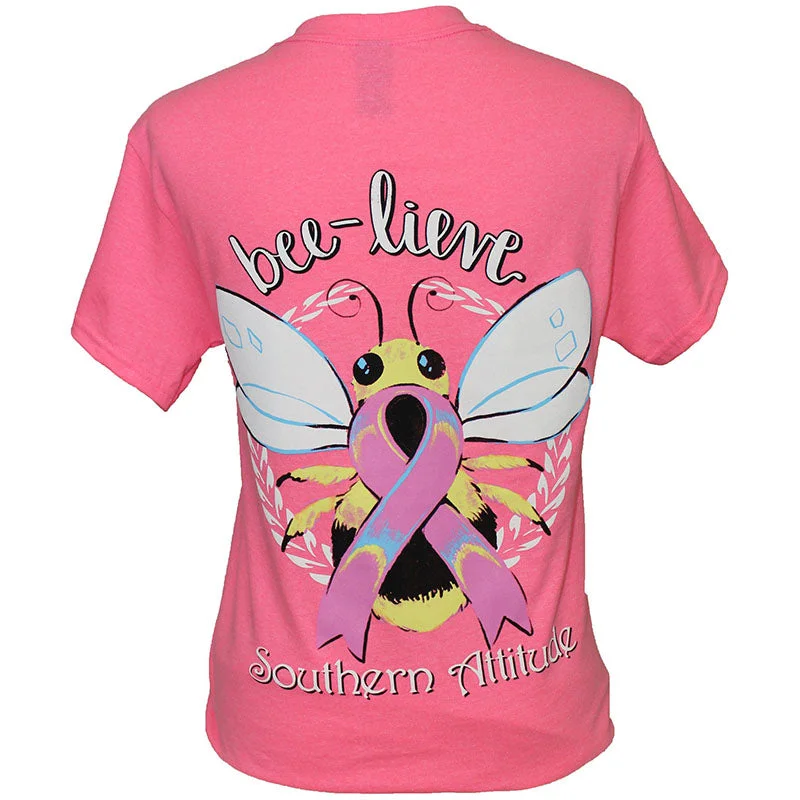 Men's short-sleeve printed shirt-SALE Southern Attitude Bee - Lieve Cancer Hope T-Shirt