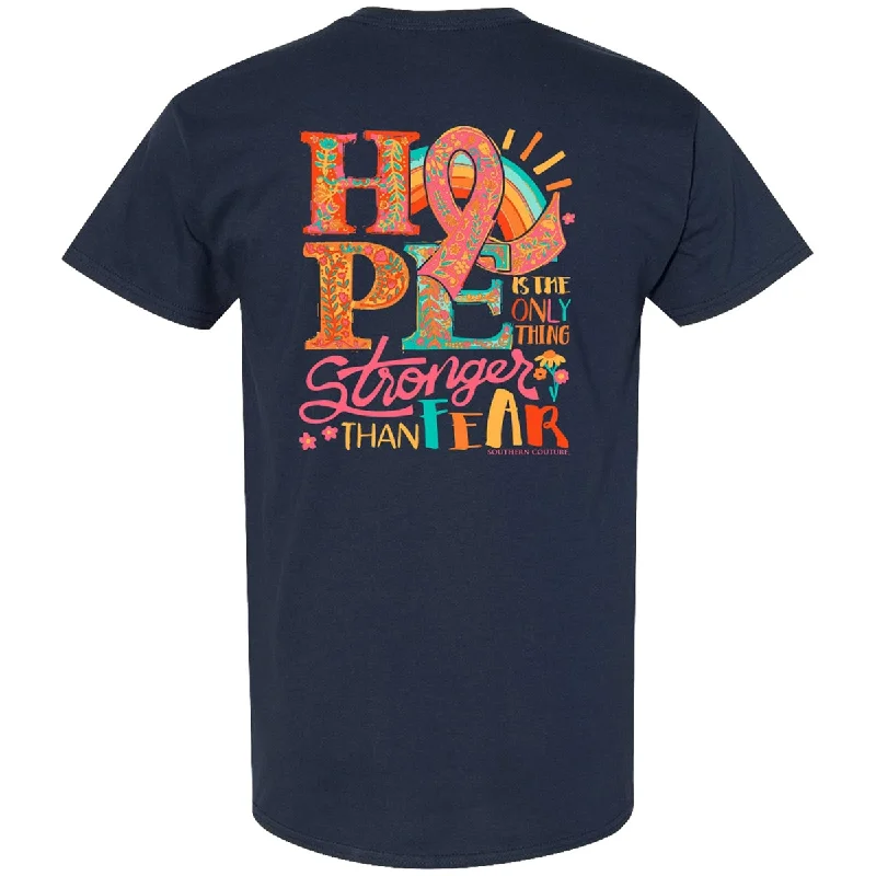 Men's short-sleeve travel tee-Southern Couture Classic Hope Stronger Cancer T-Shirt