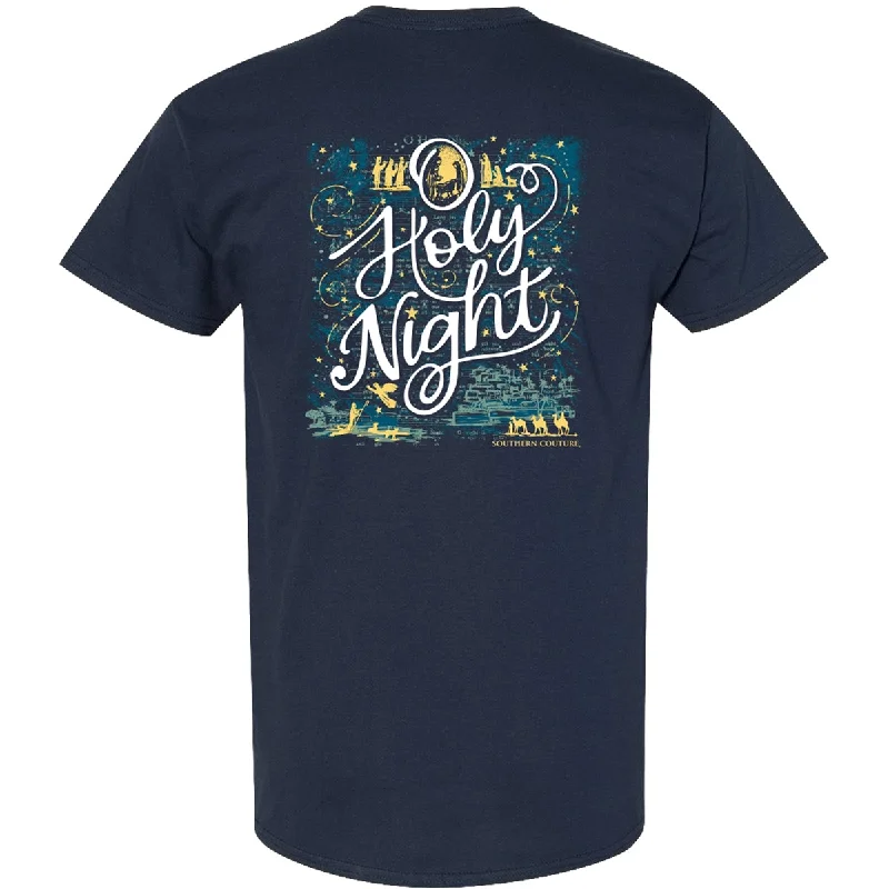 Men's short-sleeve classic white tee-Southern Couture Classic O Holy Night Holiday T-Shirt