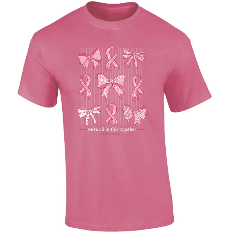 Men's short-sleeve lightweight top-Southernology Cancer Ribbons and Bows Comfort Colors T-Shirt