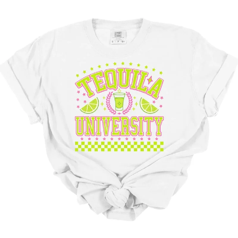 Men's short-sleeve silver modern shirt-Tequila University Tee *MADE TO ORDER*