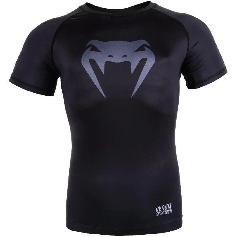 Men's short-sleeve athletic top-Venum Contender 3.0 Compression T-shirt - Short Sleeves - Black/Grey