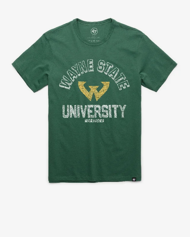 Men's short-sleeve urban gray shirt-WAYNE STATE WARRIORS RETROGRADE '47 FRANKLIN TEE