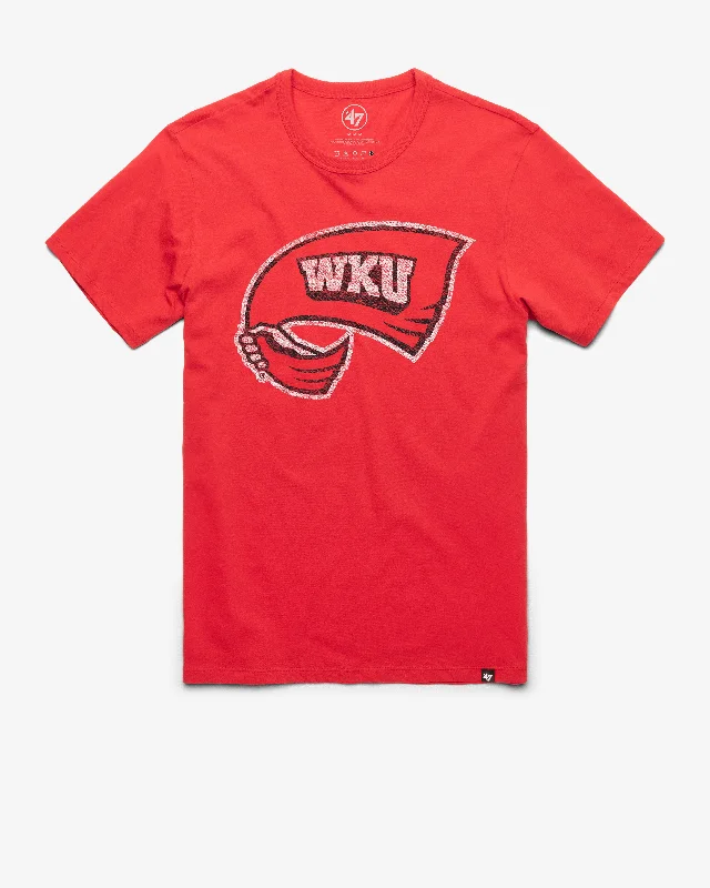 Men's short-sleeve purple slim fit shirt-WESTERN KENTUCKY HILLTOPPERS PREMIER '47 FRANKLIN TEE