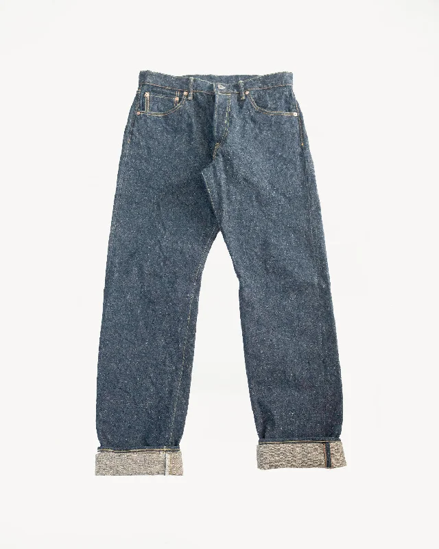 men's stretch gray linen pants-246-CCD-KB - 15oz "Crushed Concrete Kabuki" Selvedge Denim - Neat Straight