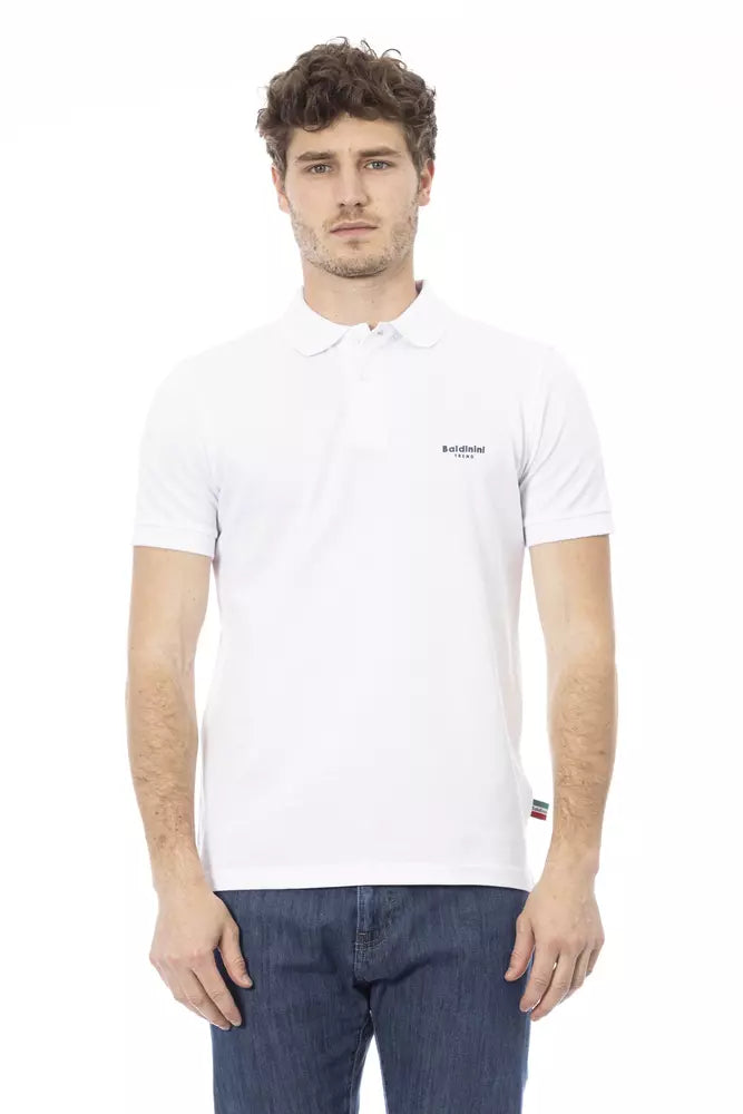 Men's short-sleeve crew neck shirt-Baldinini Trend  Cotton Polo Men's Shirt