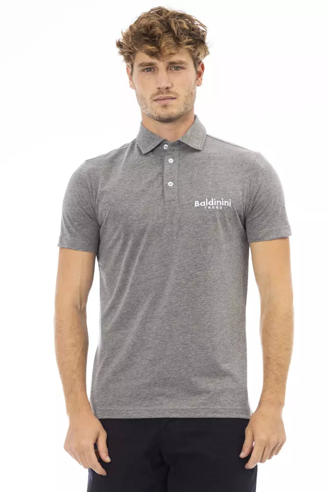 Men's short-sleeve sporty shirt-Baldinini Trend  Cotton Polo Men's Shirt