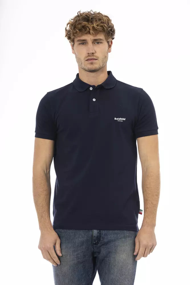 Men's short-sleeve festival shirt-Baldinini Trend  Cotton Polo Men's Shirt