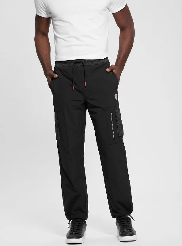 men's relaxed navy corduroy pants-Black Zubin Active Pant