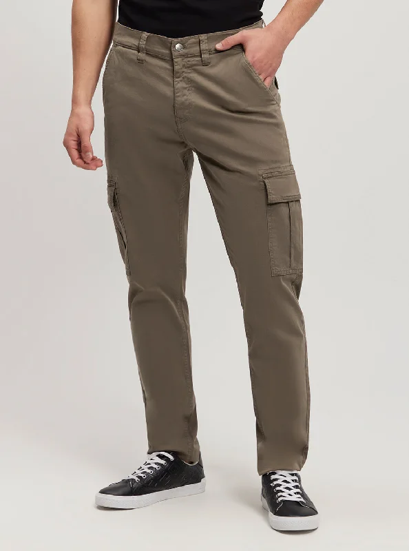 men's casual blue athletic pants-Brown Lonta Classic Cargo Pant