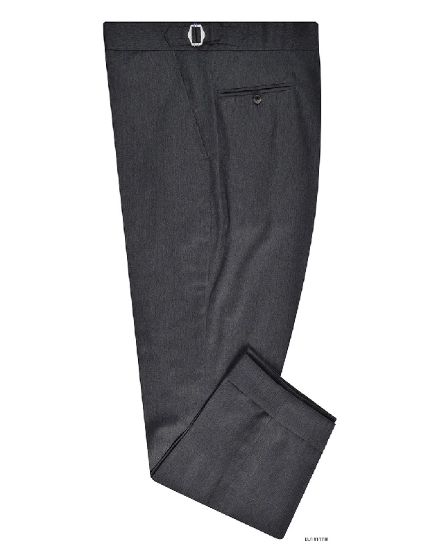 men's casual white dress pants-Cerruti: Steel Grey Dress Wool