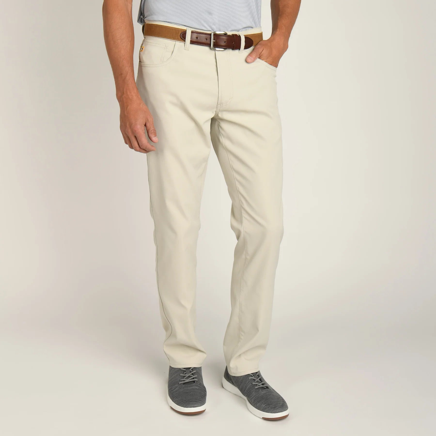 men's formal navy chino pants-Duck Head Long Drive Performance 5 Pocket