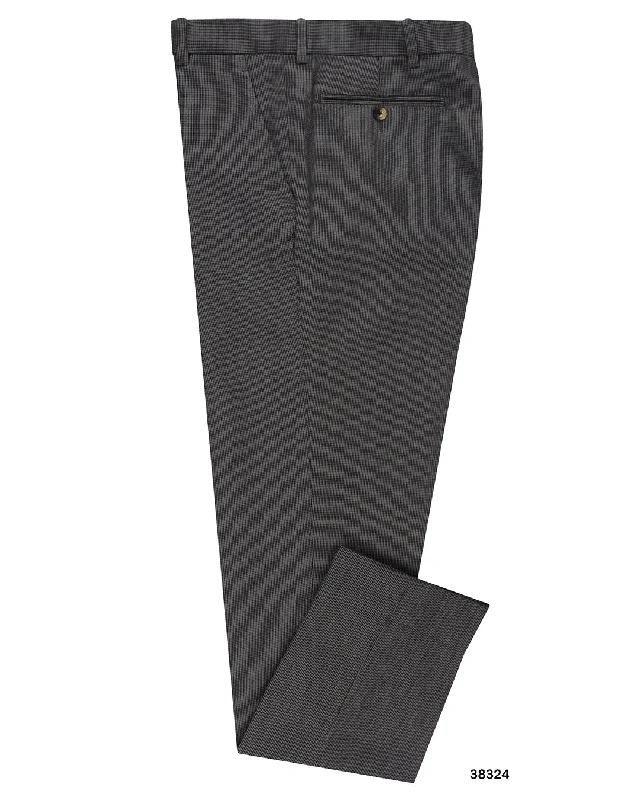 men's tailored navy dress pants-Dugdale Black Grey Houndstooth