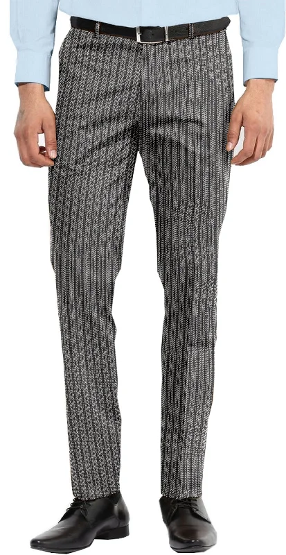 men's relaxed blue khaki pants-Dugdale Black Grey Twill Stripes