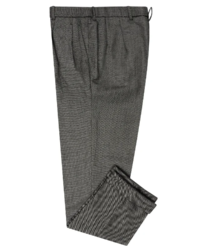 men's tailored gray athletic pants-Dugdale Royal Classic: Black White Nailhead