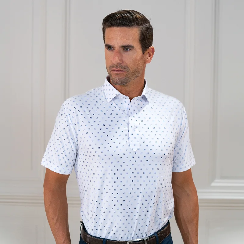 Men's short-sleeve formal tee-Featherweight Flex Polo Oracle White