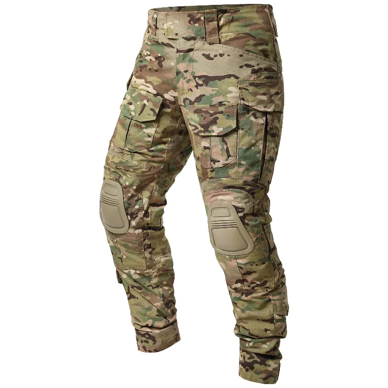 men's tailored navy denim pants-G3 Pro Combat Pants with Knee Pads Rip-Stop Tactical Pants Camouflage