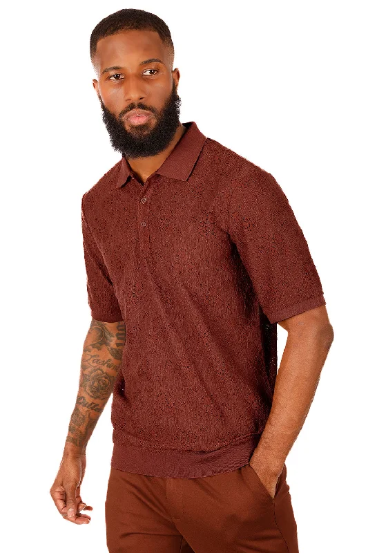 Men's short-sleeve polo shirt-Intertwist Layout Polo Shirt