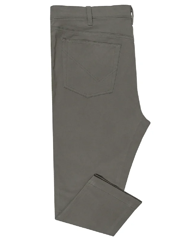 men's casual gray corduroy pants-Light Grey Chino