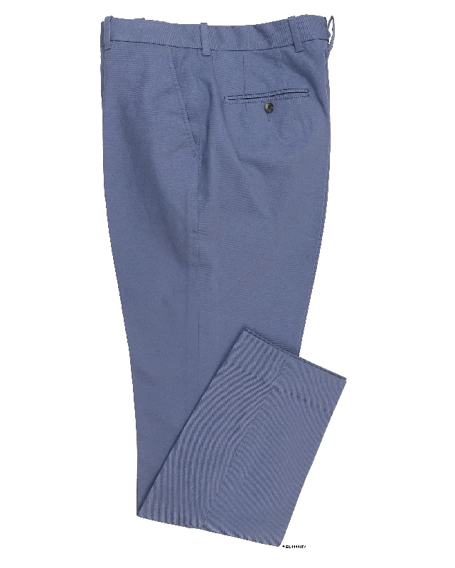 men's casual white wide-leg pants-Livid Blue Twill Chino