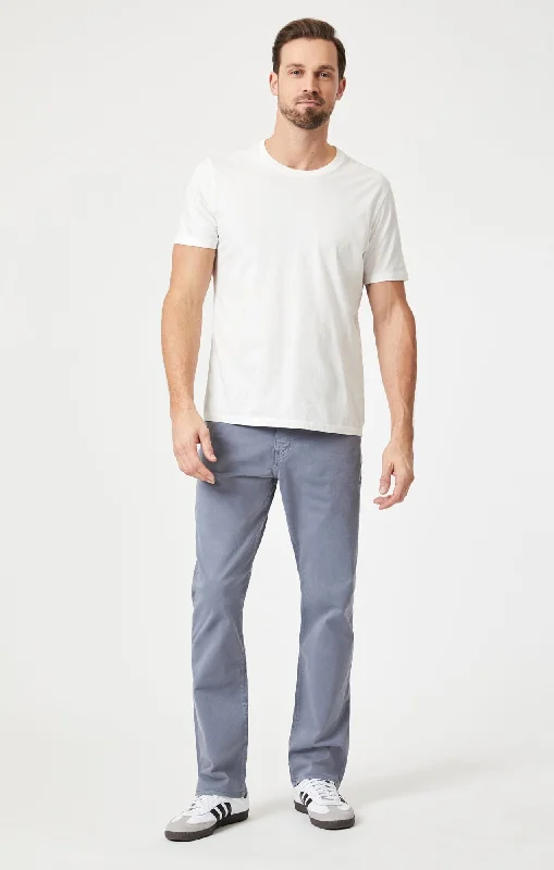 men's casual slim athletic pants-MATT RELAXED STRAIGHT LEG IN FLINT STONE TWILL