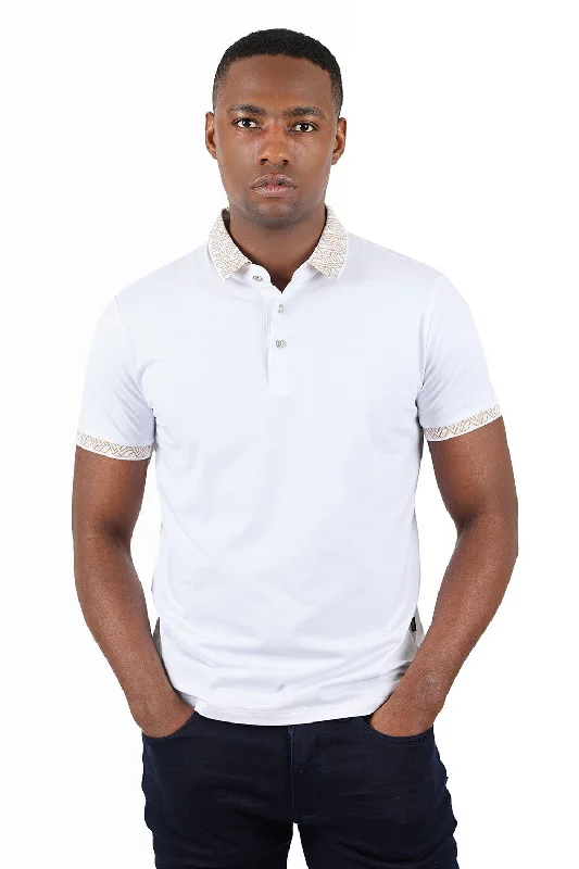 Men's short-sleeve designer shirt-Shift Solid Polo Shirt