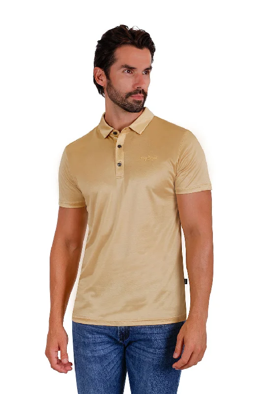 Men's short-sleeve lightweight top-Silky Shine Polo Shirt