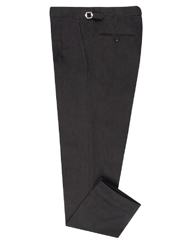 men's tailored white corduroy pants-Sondrio: Charcoal Grey Chino