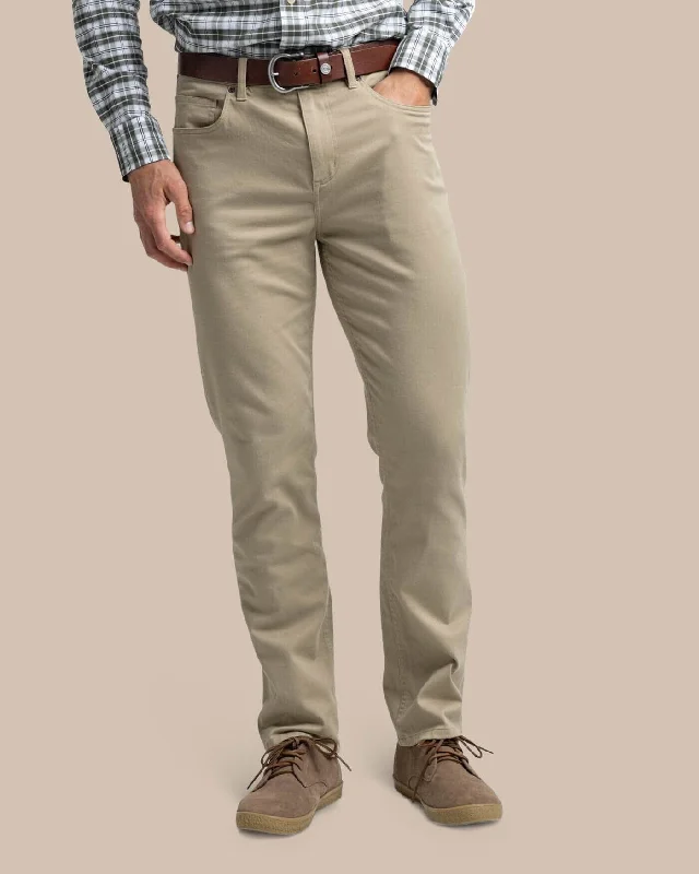 men's formal slim dress pants-Sullivan Five Pocket Pant - Sandstone Khaki