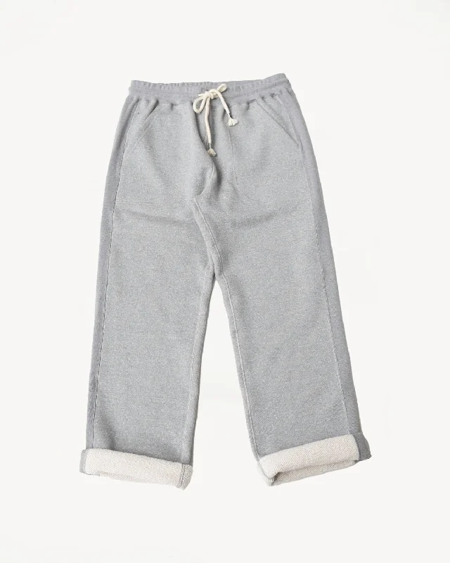 men's tailored gray athletic pants-Sweatpant 876gsm Double Heavyweight French Terry - Heather Grey