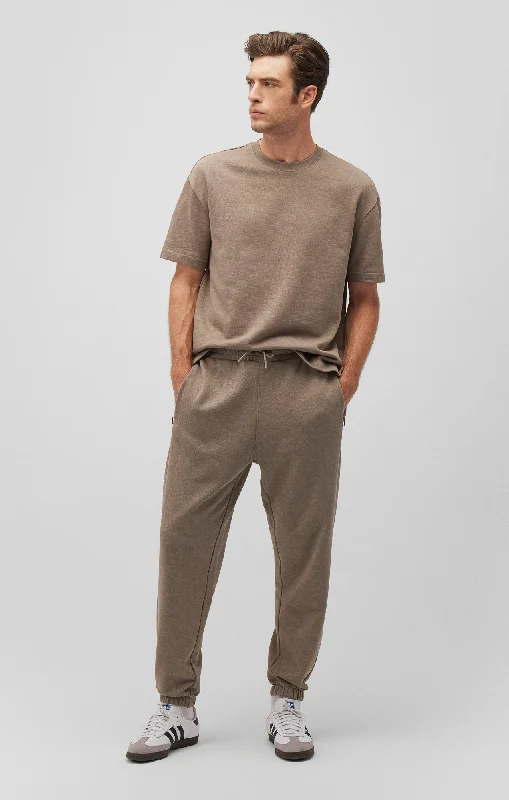 men's casual white linen pants-SWEATPANTS IN BRINDLE