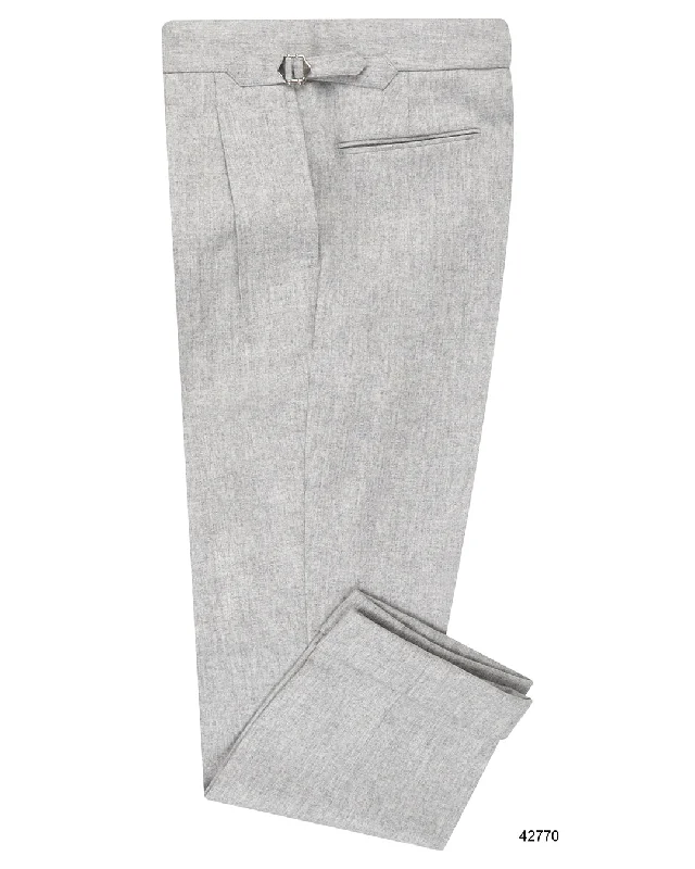 men's casual navy denim pants-VBC: Grey Woolen Flannel