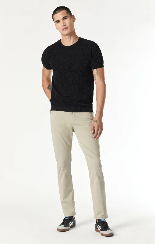 men's tailored gray corduroy pants-ZACH STRAIGHT LEG IN ALUMINUM TWILL