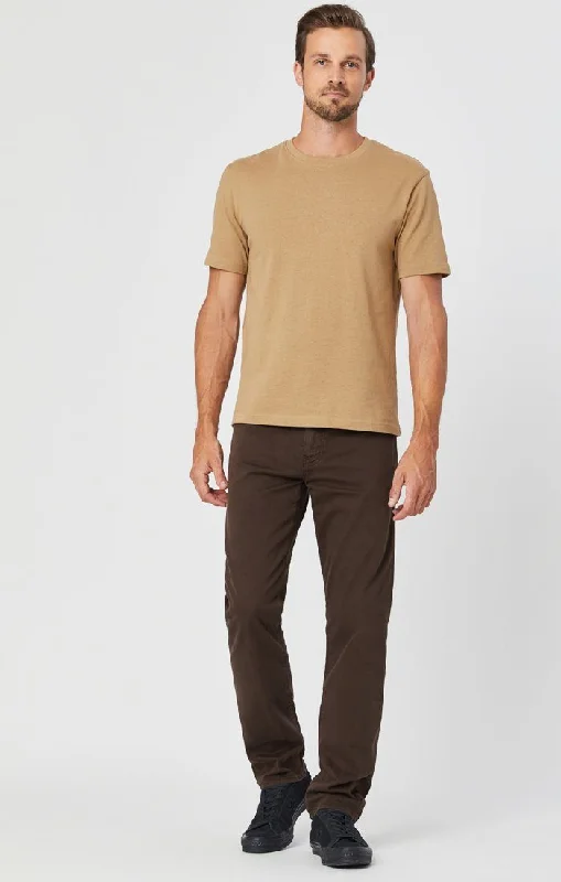 men's tailored slim denim pants-ZACH STRAIGHT LEG IN COFFEE BEAN TWILL